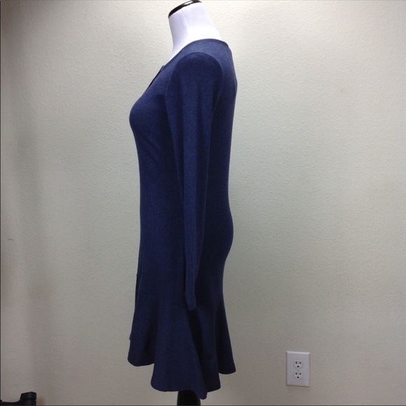 NWT Max Jeans Blue Long Sleeve Cotton Skater Dress - Picture 2 of 6